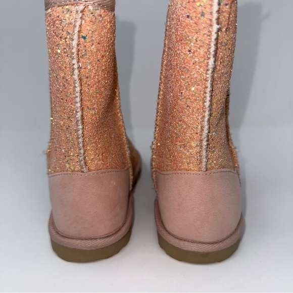 Thereabouts Girl's winter Boots Pink coral Glitter Kid's New size 4 - Picture 4 of 11